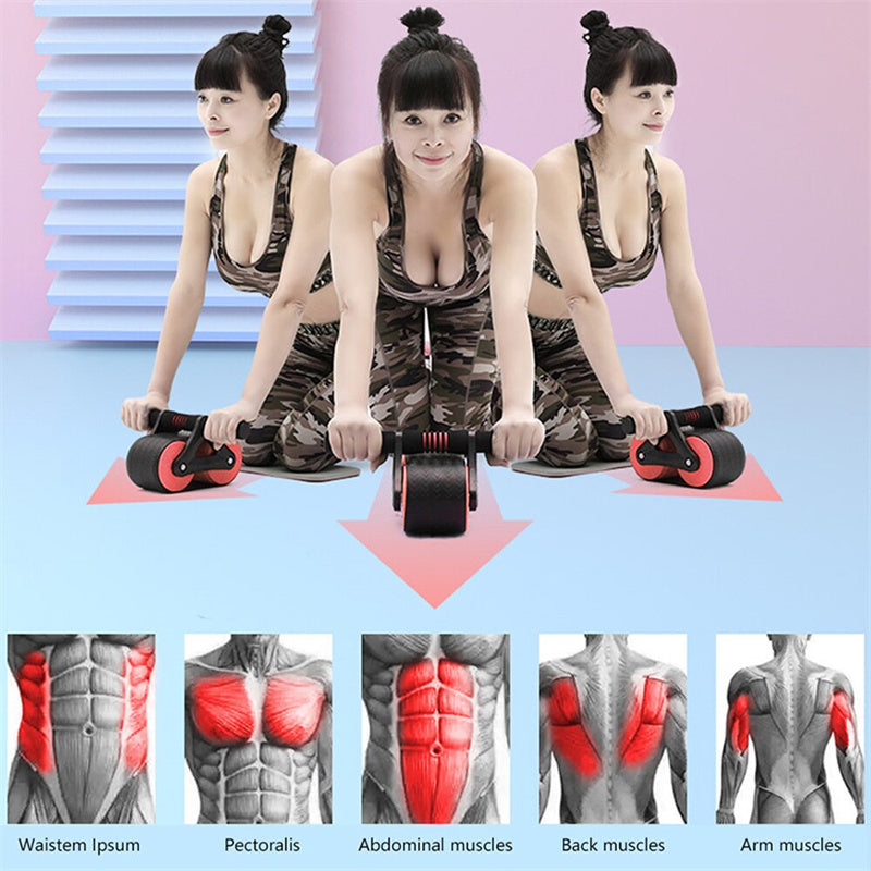 Automatic Rebound Ab Roller for Core & Waist Training